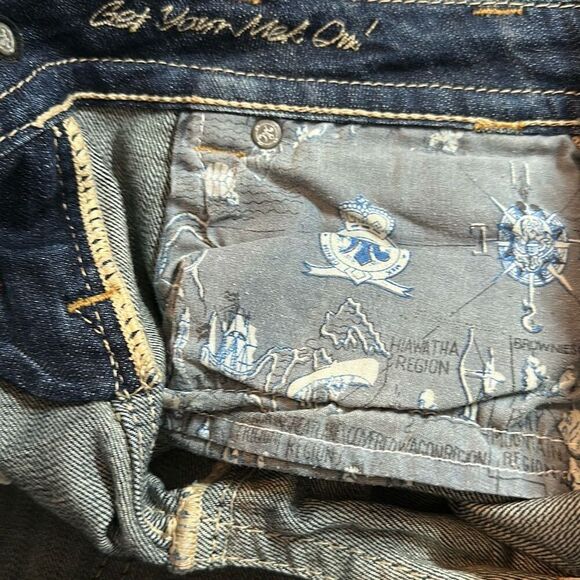 Mek Denim USA San Diego Jeans size W28 L34 Heavy Stitching - Picture 8 of 11